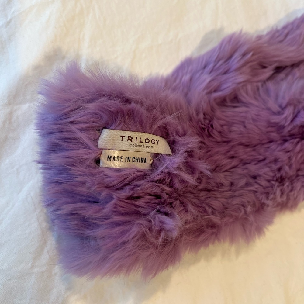 Trilogy Rabbit Fringe Scarf - Picture 5 of 5